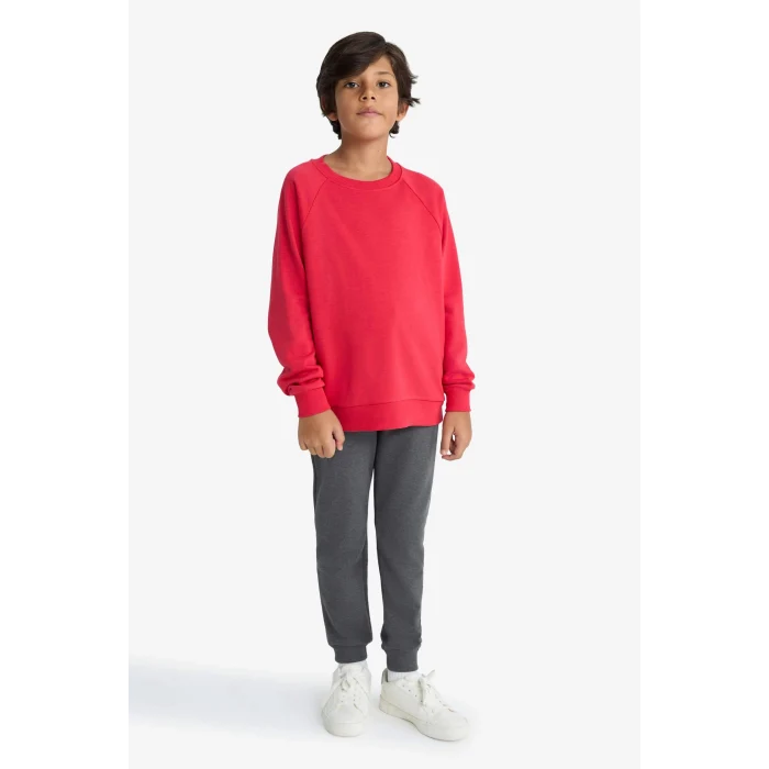 Defacto E7338A8AR163 Antrasit Erkek Çocuk Beli Lastikli Jogger Eşofman Altı