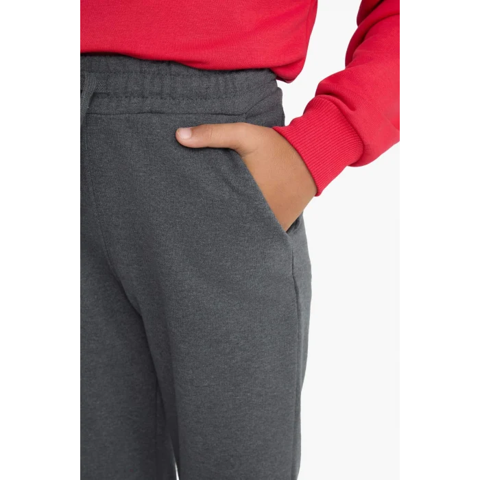 Defacto E7338A8AR163 Antrasit Erkek Çocuk Beli Lastikli Jogger Eşofman Altı