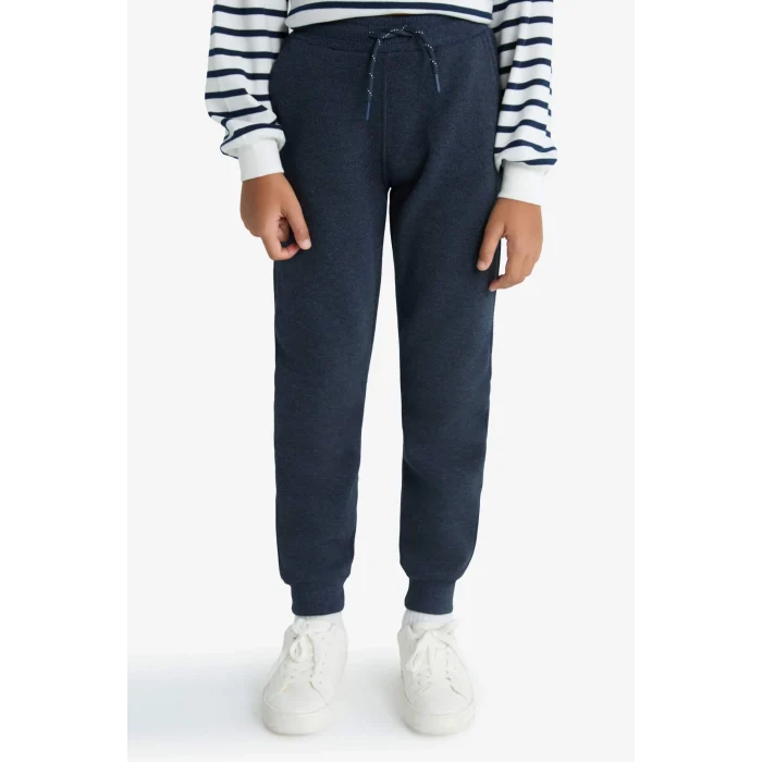Defacto K8846A6IN247 İndigo Erkek Çocuk Beli Lastikli Okul Jogger Eşofman Altı