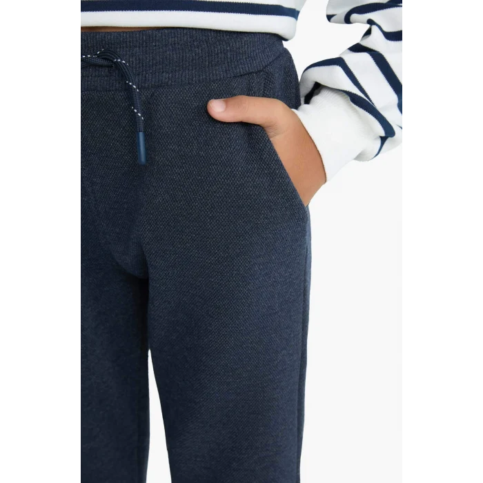 Defacto K8846A6IN247 İndigo Erkek Çocuk Beli Lastikli Okul Jogger Eşofman Altı