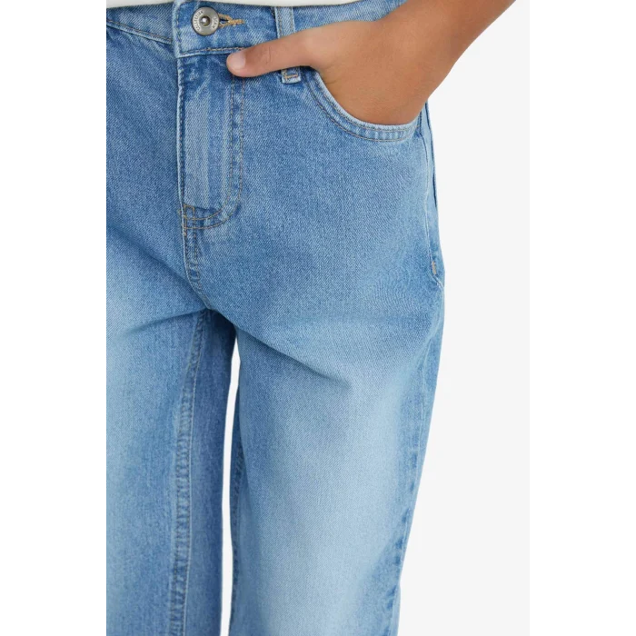 Defacto F0452A8NM35 DENIM Erkek Çocuk Wide Leg Geniş Paça Pantolon