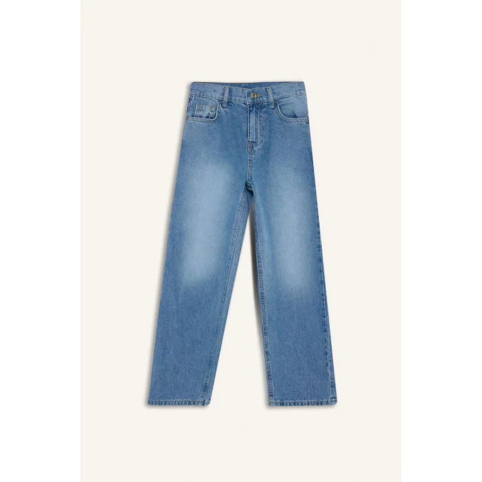 Defacto F0452A8NM35 DENIM Erkek Çocuk Wide Leg Geniş Paça Pantolon