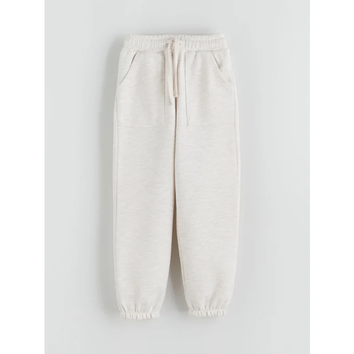 LCW Kids Beyaz Beli Lastikli Basic Erkek Çocuk Eşofman Altı