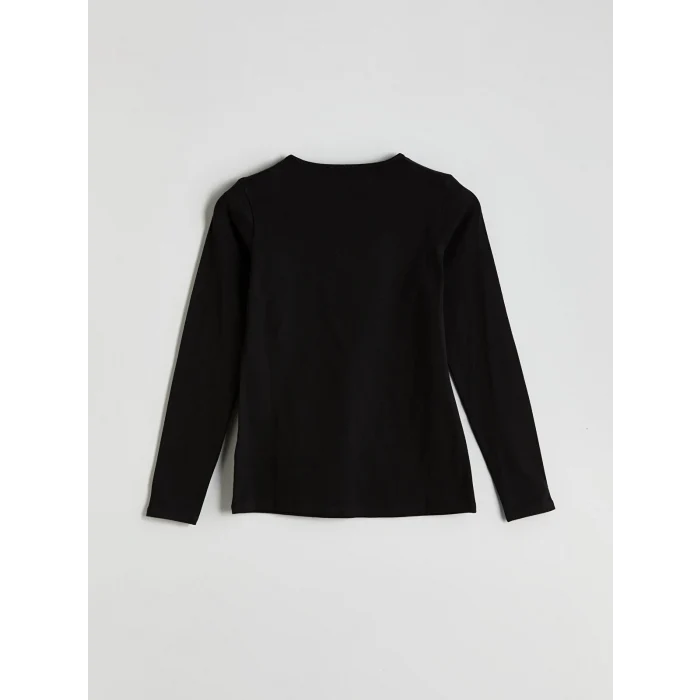 LCWAIKIKI Classic Siyah Bisiklet Yaka Kadın Body