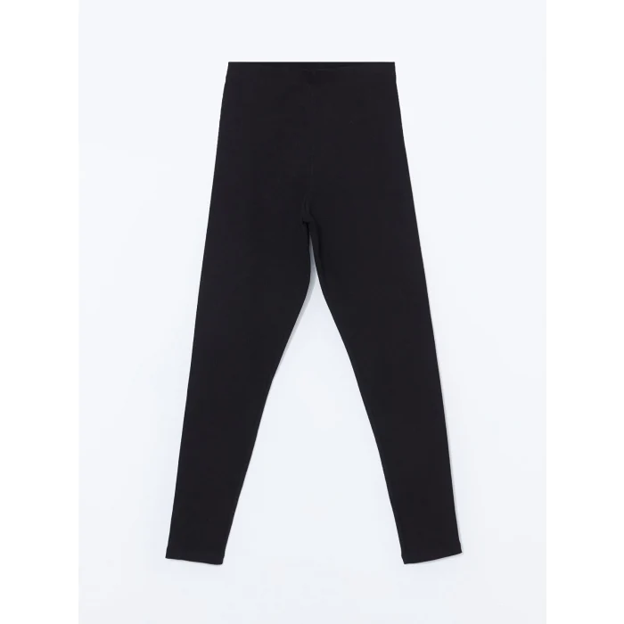 LCW Kids Siyah Beli Lastikli Kız Çocuk Tayt