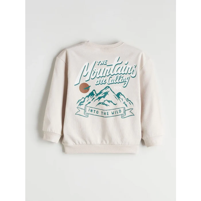 LCW Kids Gri Bisiklet Yaka Erkek Çocuk Sweatshirt