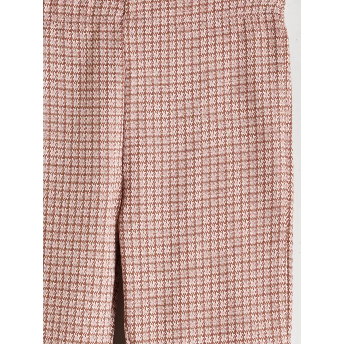 LCW Kids Kahverengi Beli Lastikli İspanyol Paça Kız Çocuk Tayt