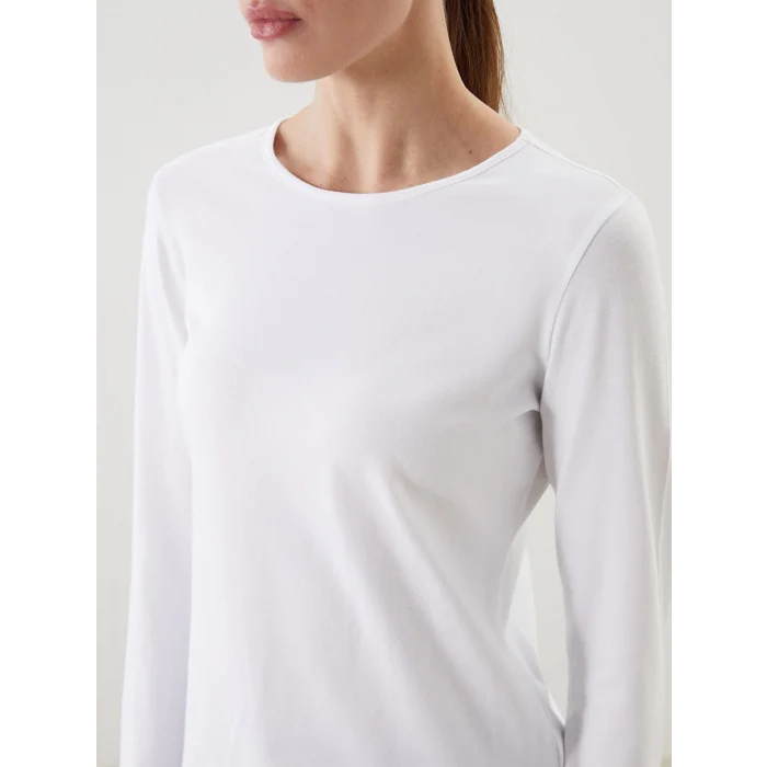 LCWAIKIKI Classic Beyaz Bisiklet Yaka Kadın Body