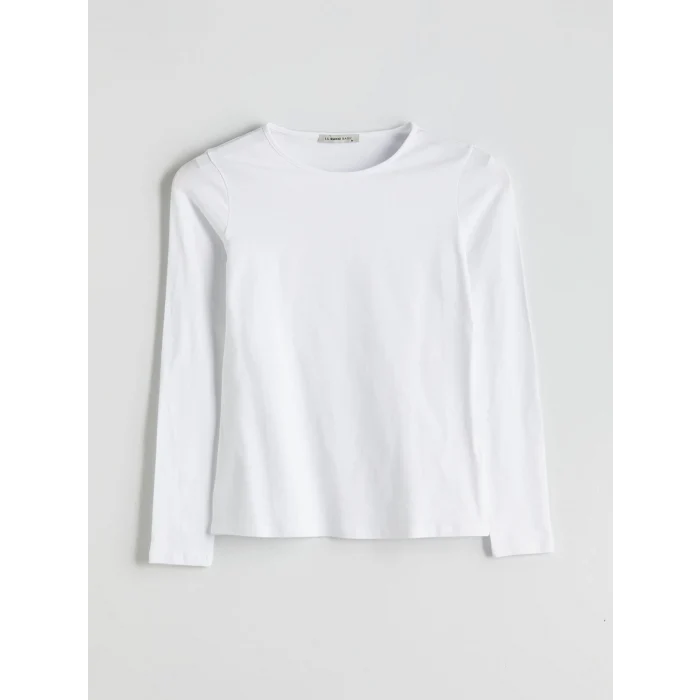 LCWAIKIKI Classic Beyaz Bisiklet Yaka Kadın Body