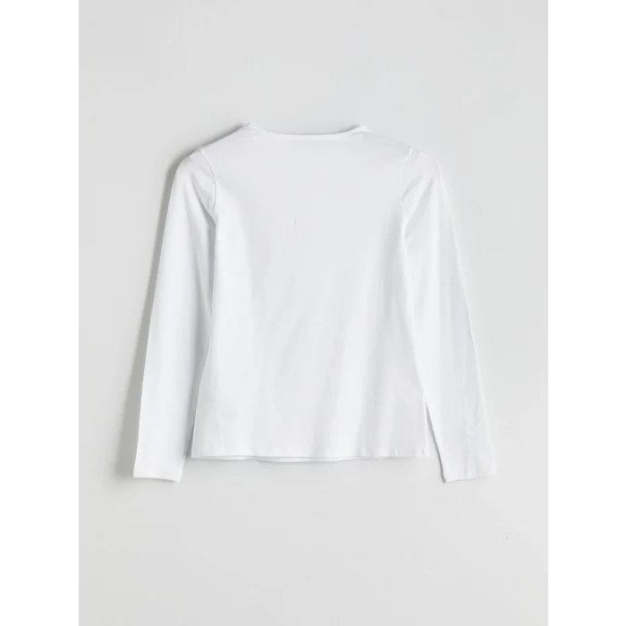 LCWAIKIKI Classic Beyaz Bisiklet Yaka Kadın Body