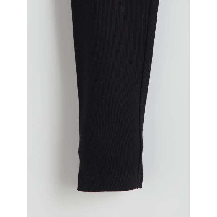 LCW Kids Siyah Beli Lastikli Kız Çocuk Tayt