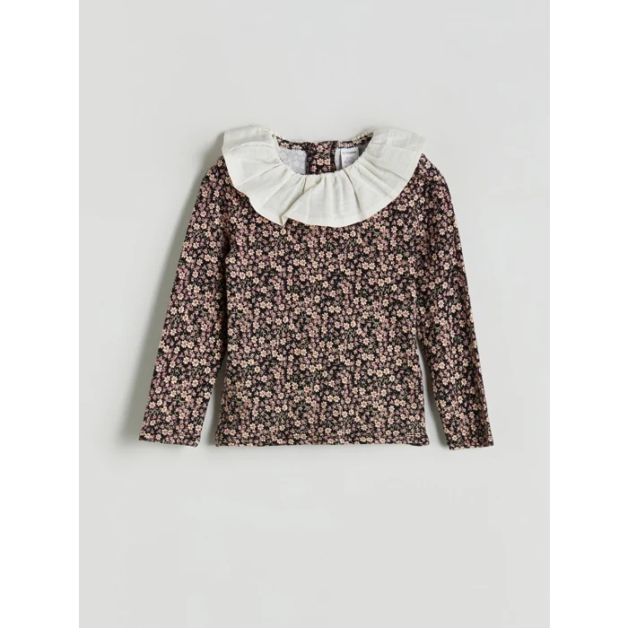 LCW Kids Pembe Çiçek Desenli Kız Çocuk Bluz