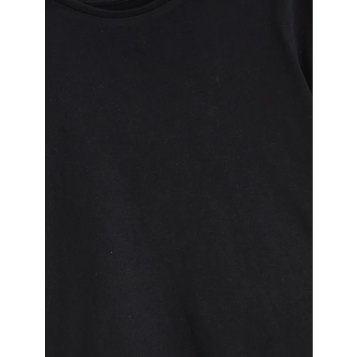 LCW Kids Siyah Bisiklet Yaka Kız Çocuk Tişört