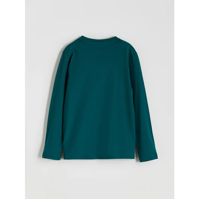 LCW Kids Yeşil Bisiklet Yaka Erkek Çocuk Tişört