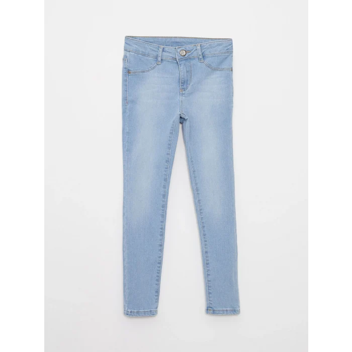 LCW Kids Indigo Slim Fit Kız Çocuk Jean Pantolon