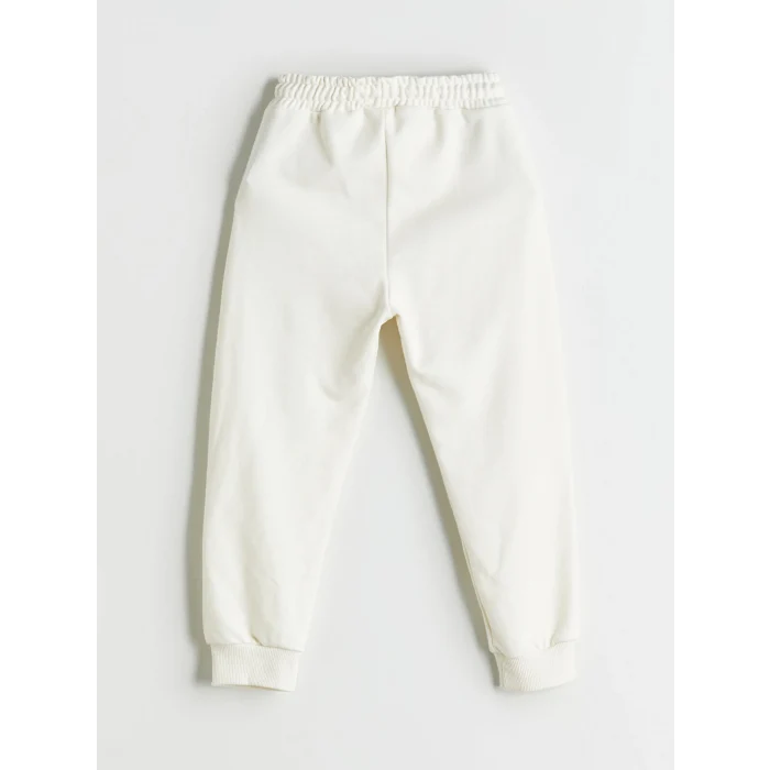 LCW Kids Bej Beli Lastikli Baskılı Erkek Çocuk Jogger Eşofman Altı