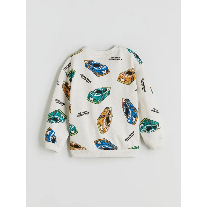 LCW Kids Karişik Bisiklet Yaka Baskılı Erkek Çocuk Sweatshirt