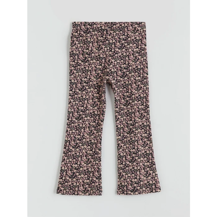 LCW Kids Pembe Beli Lastikli İspanyol Paça Kız Çocuk Tayt