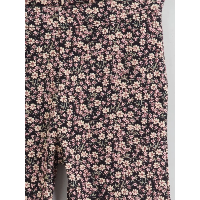 LCW Kids Pembe Beli Lastikli İspanyol Paça Kız Çocuk Tayt