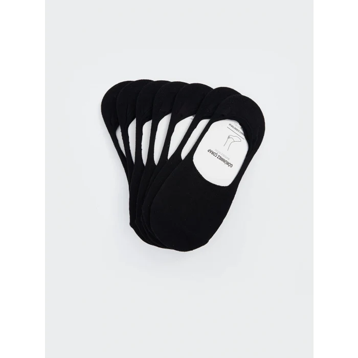 LCW ACCESSORIES Siyah Düz Erkek Babet Çorap 7li