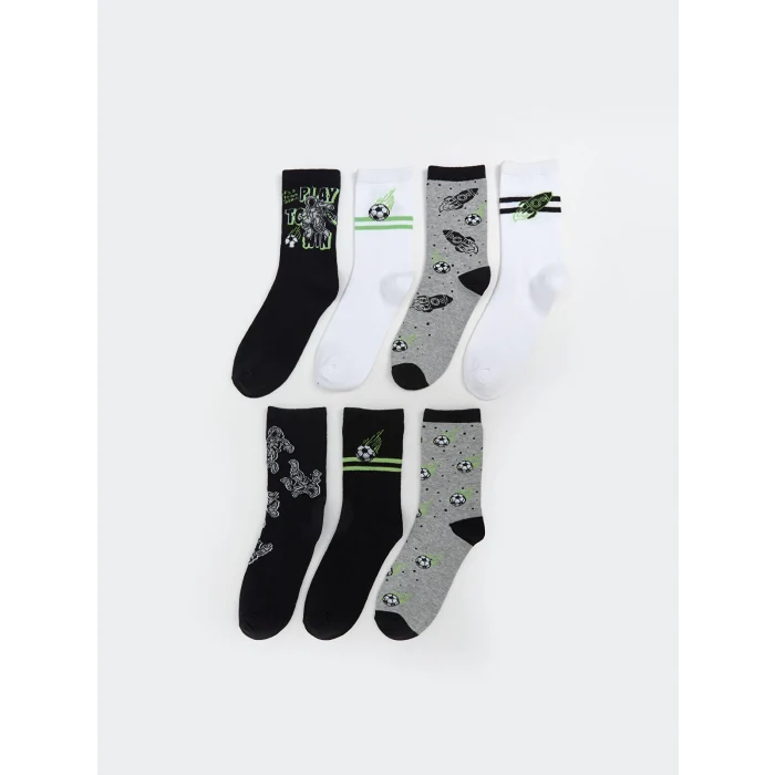 LCW Kids Karişik Desenli Erkek Çocuk Soket Çorap 7li