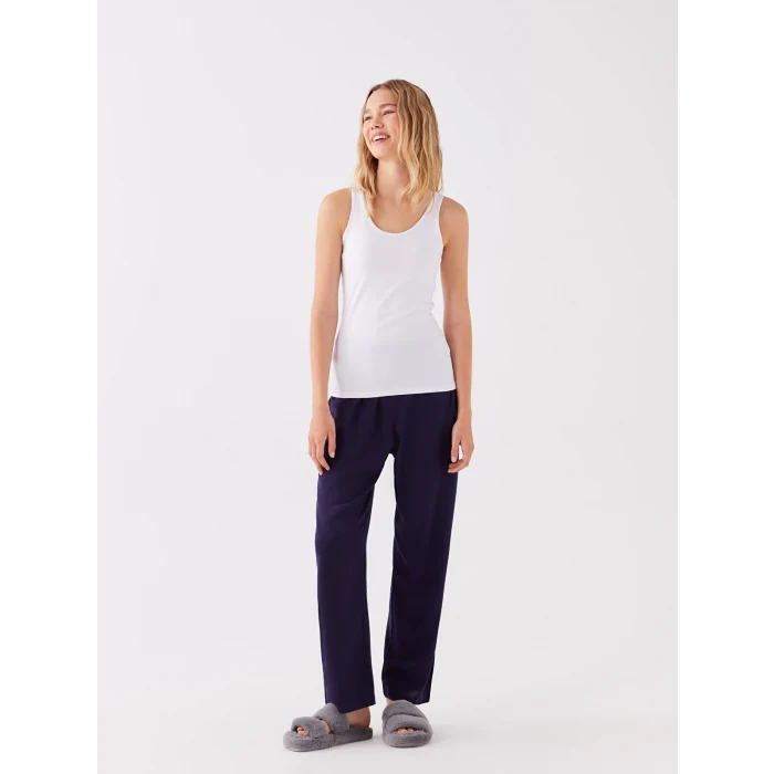 LCW DREAM Beyaz Kadın U Yaka Düz Atlet