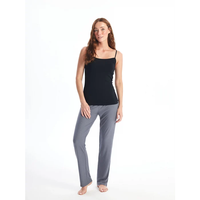 LCW DREAM Siyah U Yaka Düz Askılı Kadın Atlet