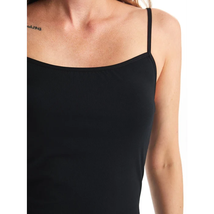 LCW DREAM Siyah U Yaka Düz Askılı Kadın Atlet