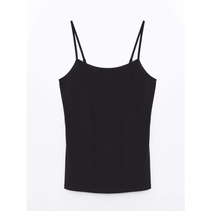 LCW DREAM Siyah U Yaka Düz Askılı Kadın Atlet