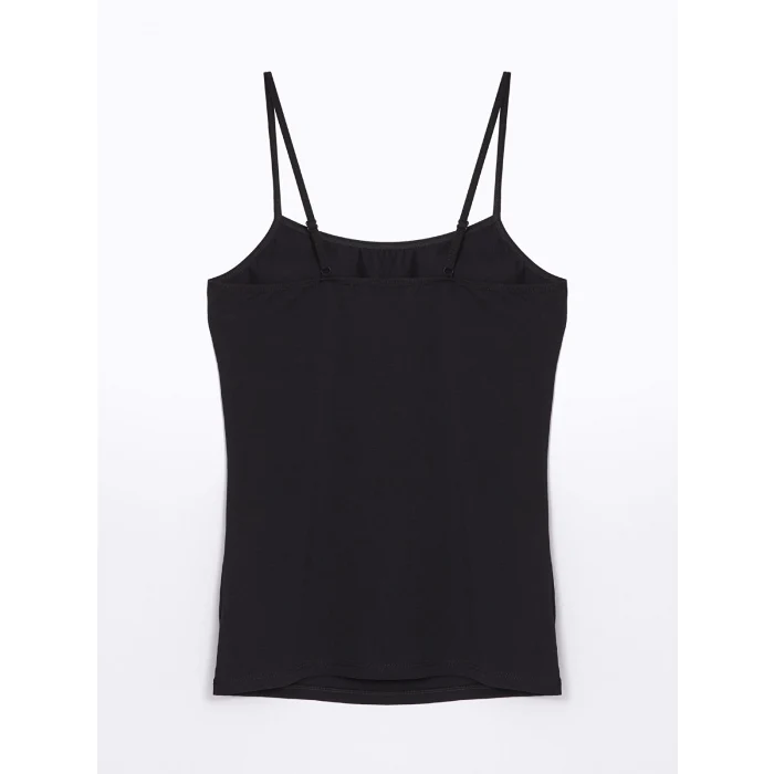 LCW DREAM Siyah U Yaka Düz Askılı Kadın Atlet