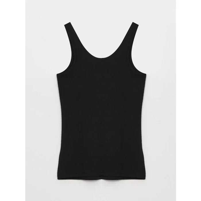 LCW DREAM Siyah Kadın U Yaka Düz Atlet