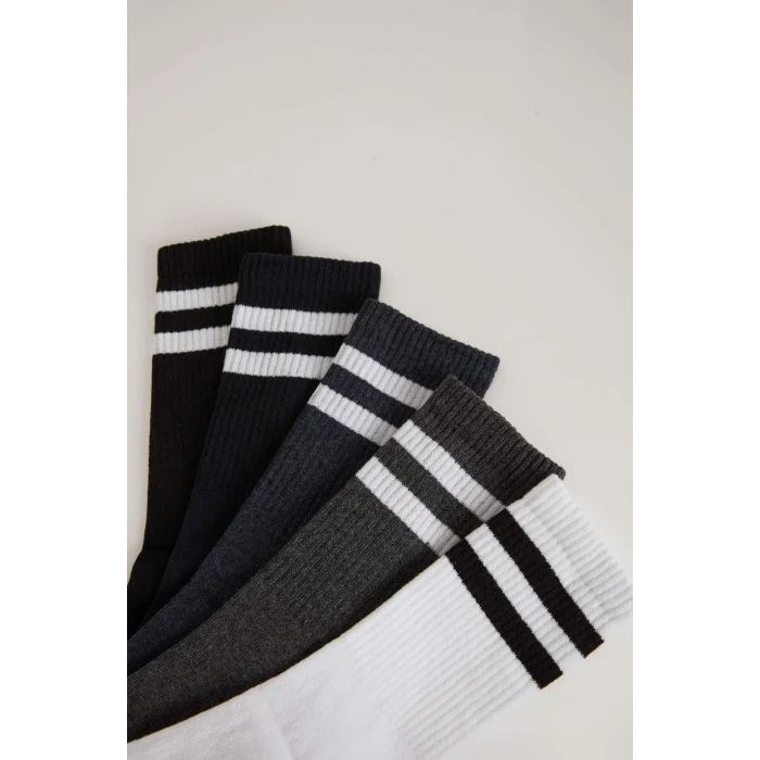 Defacto A6073 Çok Renkli Erkek 5li Pamuklu Uzun Çorap