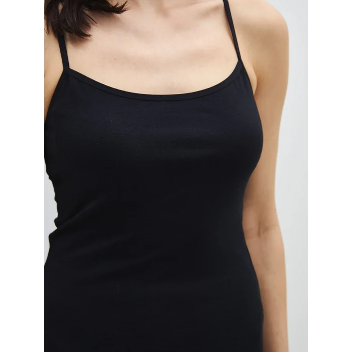 LCW DREAM Siyah U Yaka Düz Askılı Kadın Atlet