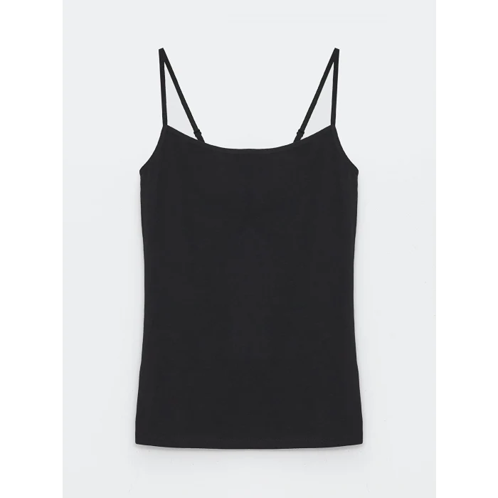 LCW DREAM Siyah U Yaka Düz Askılı Kadın Atlet