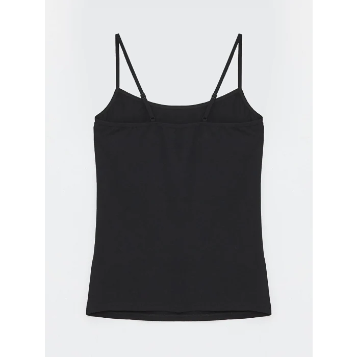 LCW DREAM Siyah U Yaka Düz Askılı Kadın Atlet