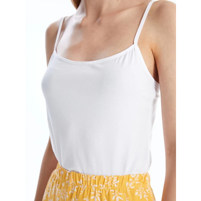 LCW DREAM Beyaz U Yaka Düz Askılı Kadın Atlet