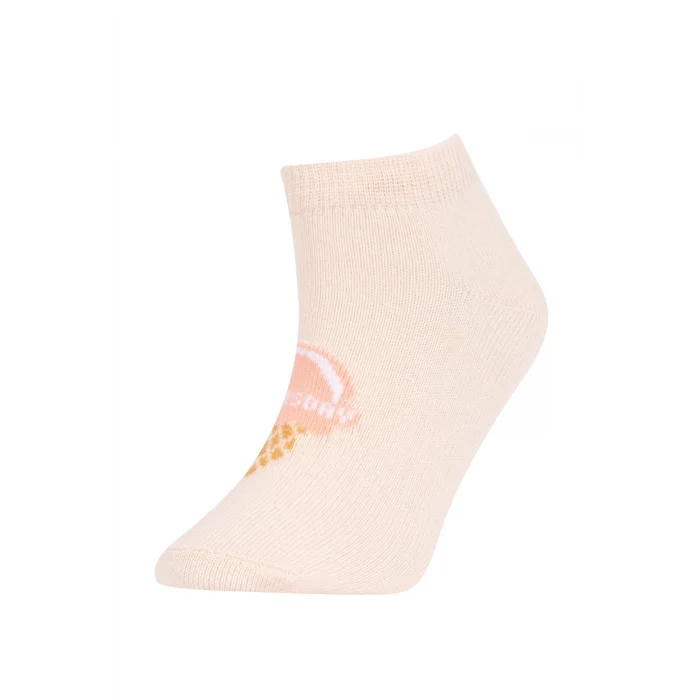 Defacto X1885 Çok Renkli Kız Çocuk 7li Pamuklu Gün Detaylı Patik Çorap