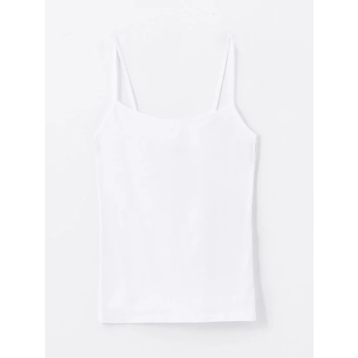 LCW DREAM Beyaz U Yaka Düz Askılı Kadın Atlet