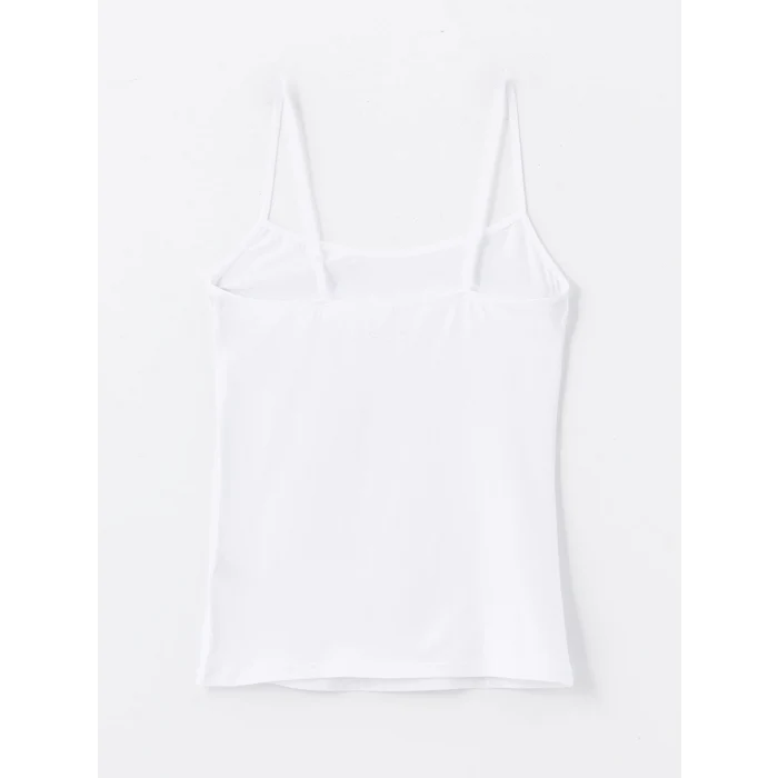 LCW DREAM Beyaz U Yaka Düz Askılı Kadın Atlet