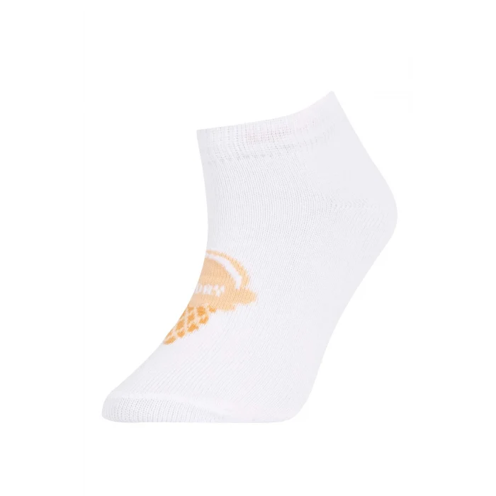 Defacto X1885 Çok Renkli Kız Çocuk 7li Pamuklu Gün Detaylı Patik Çorap