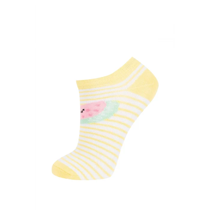 Defacto Z8714 Çok Renkli Kız Çocuk 7li Pamuklu Patik Çorap