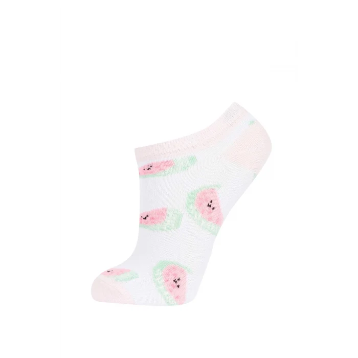 Defacto Z8714 Çok Renkli Kız Çocuk 7li Pamuklu Patik Çorap