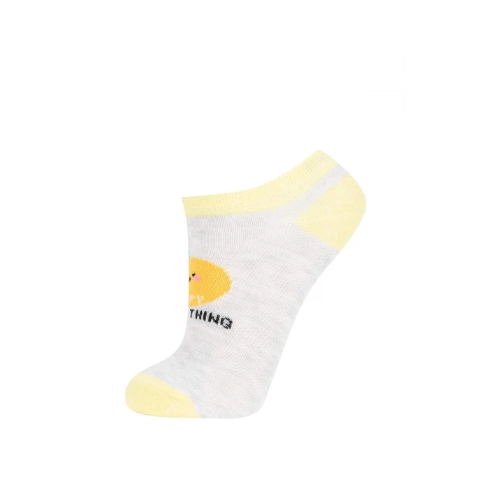 Defacto Z8714 Çok Renkli Kız Çocuk 7li Pamuklu Patik Çorap