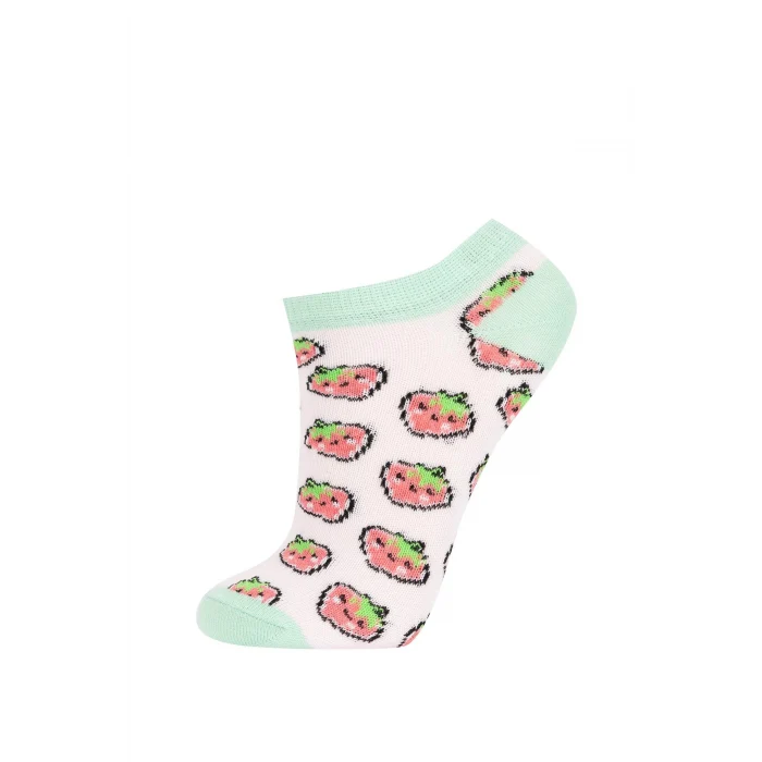 Defacto Z8714 Çok Renkli Kız Çocuk 7li Pamuklu Patik Çorap