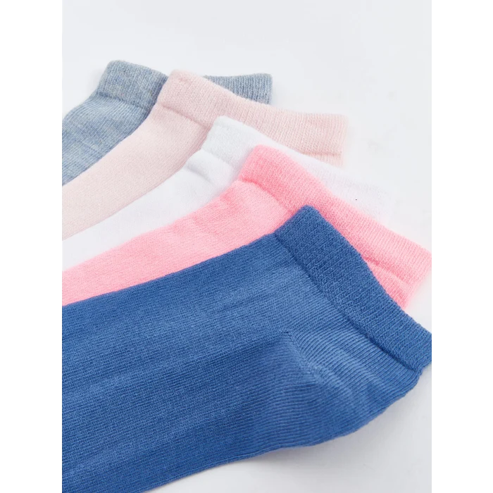 LCW DREAM Mavi Kadın Düz Patik Çorap 5li