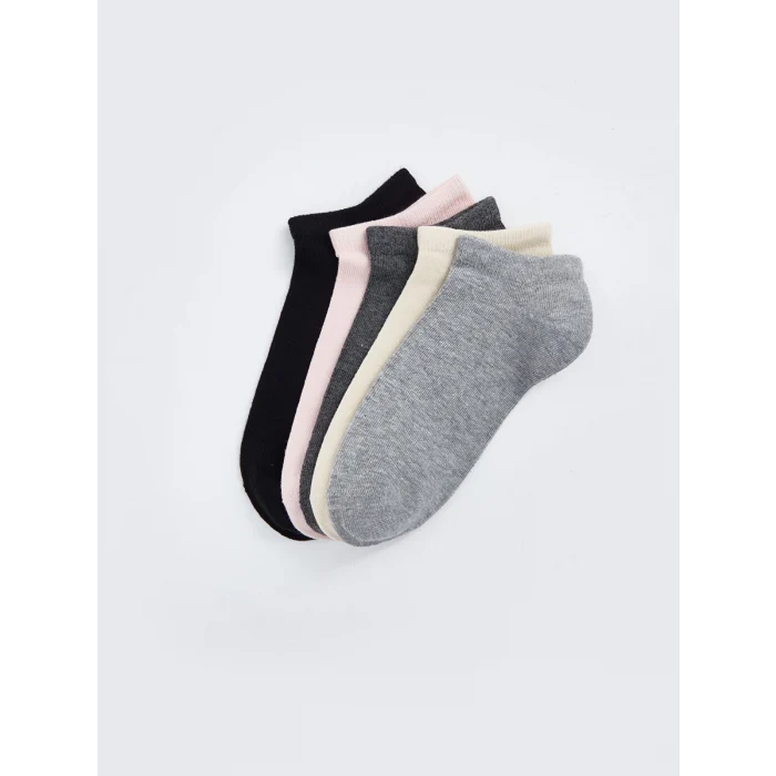 LCW DREAM Gri Kadın Düz Patik Çorap 5li