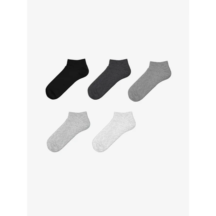 LCW DREAM Gri Kadın Düz Patik Çorap 5li