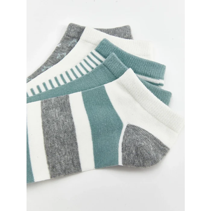 LCW DREAM Ekru Desenli Kadın Patik Çorap 5li