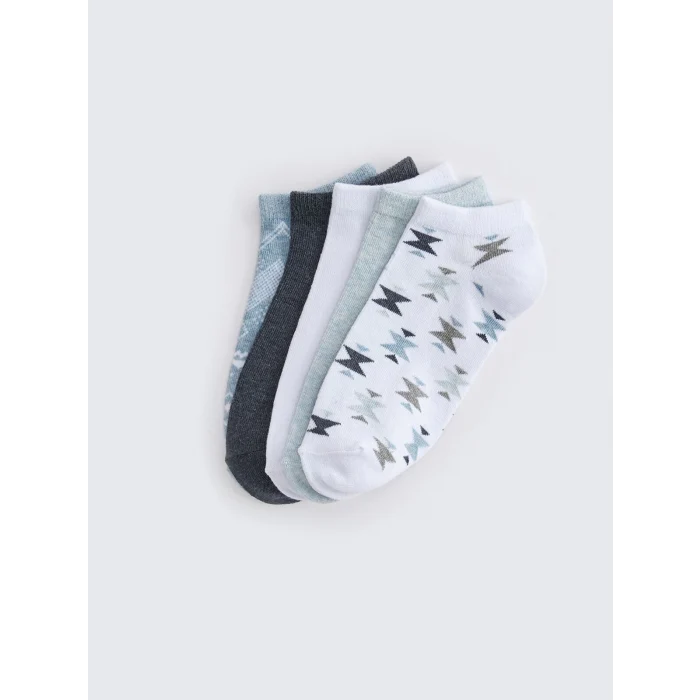 LCW DREAM Beyaz Desenli Kadın Patik Çorap 5li