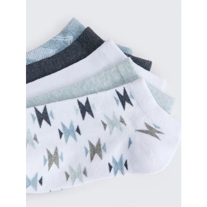 LCW DREAM Beyaz Desenli Kadın Patik Çorap 5li